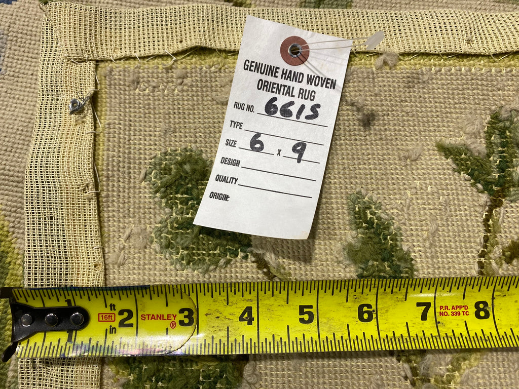 6 x 9 Needle Point Rug Handmade Wool Spring Floral #F-6615