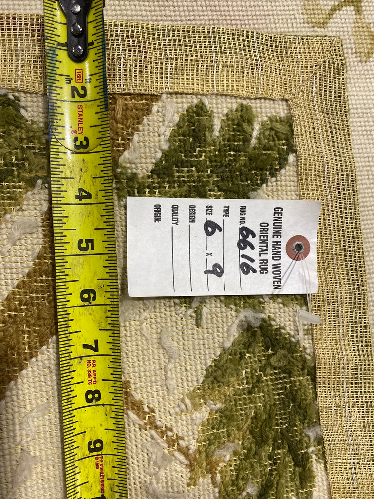 6.0 x 9.0 Needle Point Spring Floral Handmade Wool #F-6616