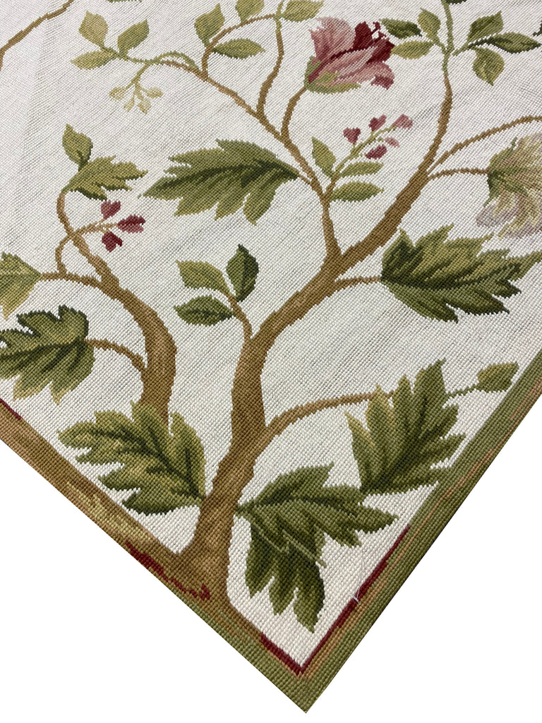 6.0 x 9.0 Needle Point Spring Floral Handmade Wool #F-6616