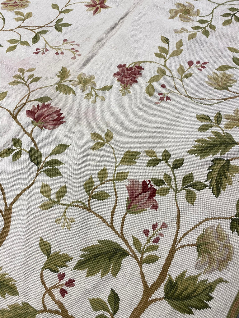 6.0 x 9.0 Needle Point Spring Floral Handmade Wool #F-6616