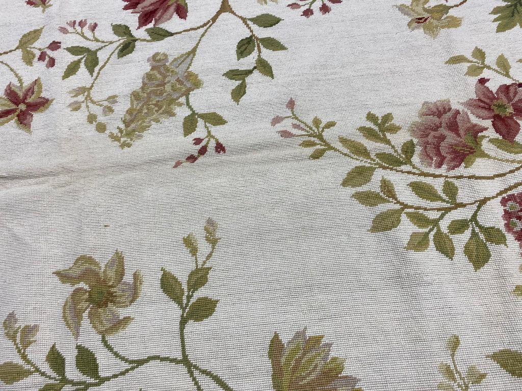 6.0 x 9.0 Needle Point Spring Floral Handmade Wool #F-6616