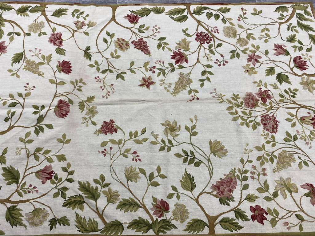 6.0 x 9.0 Needle Point Spring Floral Handmade Wool #F-6616