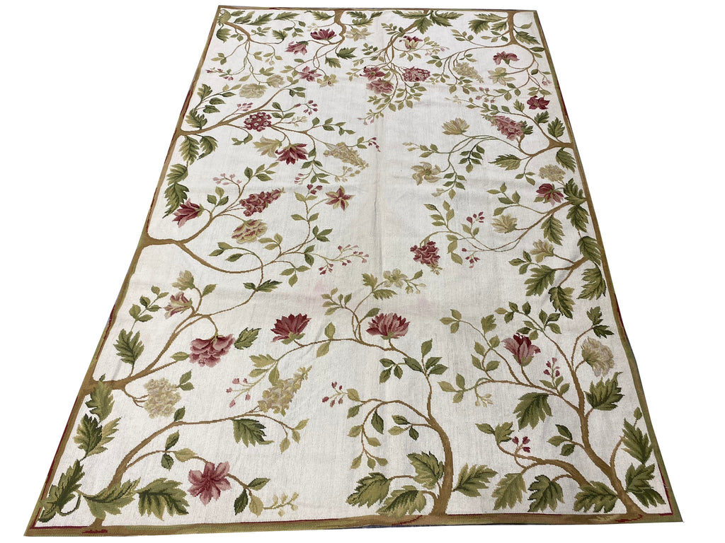 6.0 x 9.0 Needle Point Spring Floral Handmade Wool #F-6616