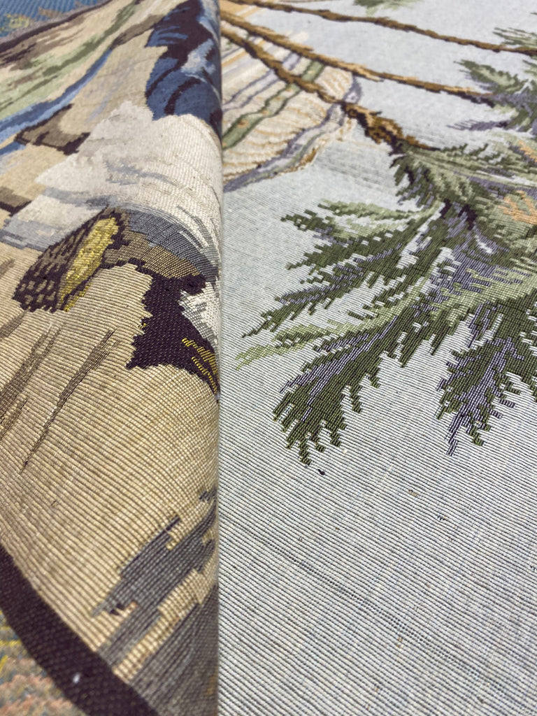 4.2 x 5.8 Tapestry Handmade Wool Rug Pictorial Caravan #F-6617