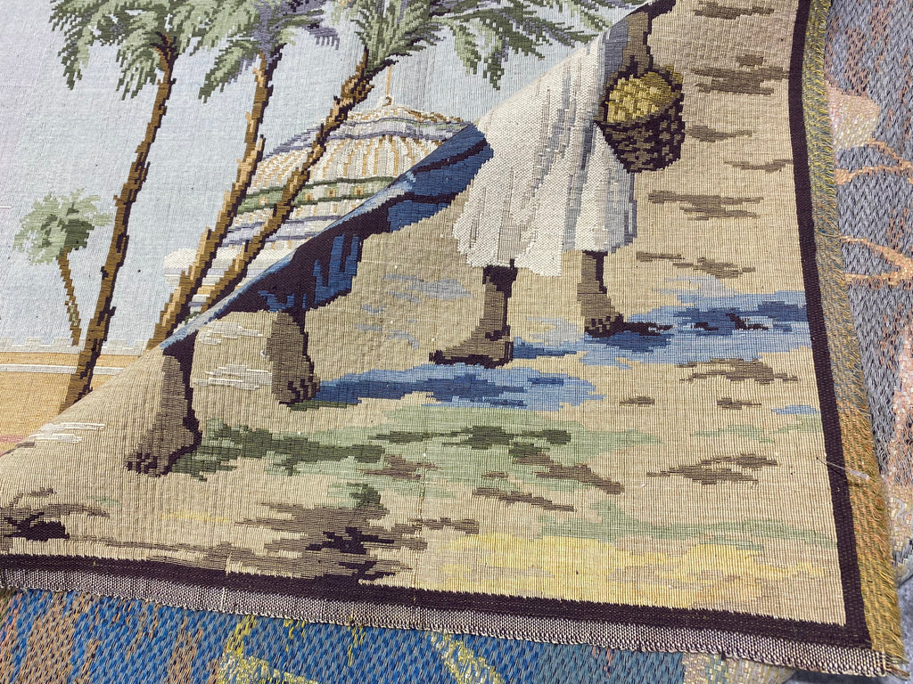 4.2 x 5.8 Tapestry Handmade Wool Rug Pictorial Caravan #F-6617