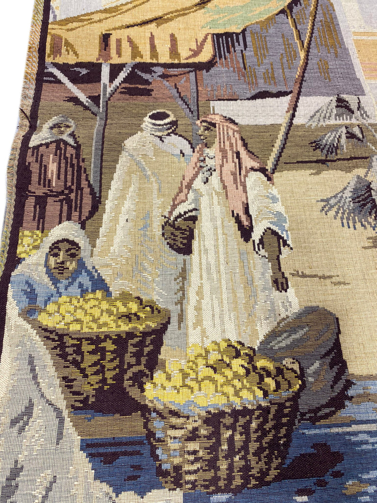 4.2 x 5.8 Tapestry Handmade Wool Rug Pictorial Caravan #F-6617