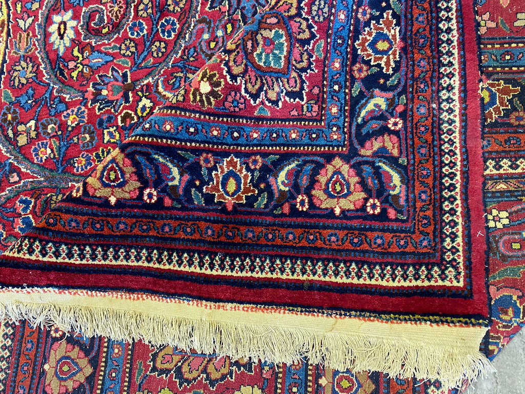 11.6 x 19.5 Antique Persian Khorasan Saber Large Rug SIGNED #F-6620