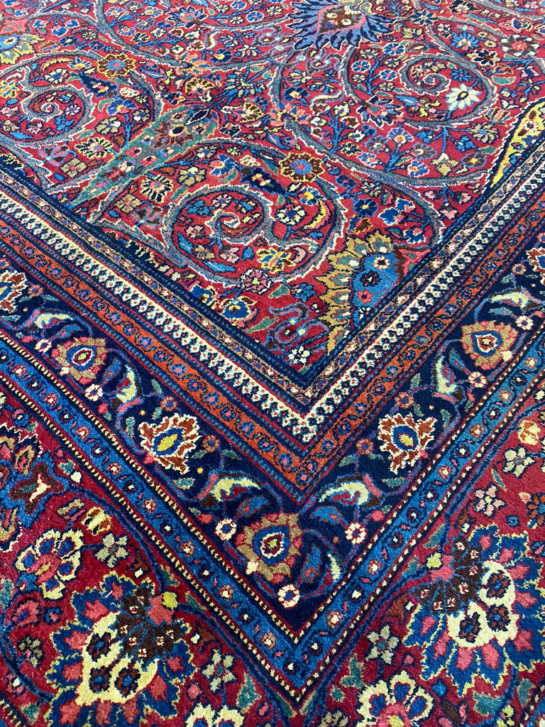 11.6 x 19.5 Antique Persian Khorasan Saber Large Rug SIGNED #F-6620