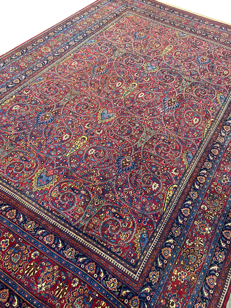 11.6 x 19.5 Antique Persian Khorasan Saber Large Rug SIGNED #F-6620