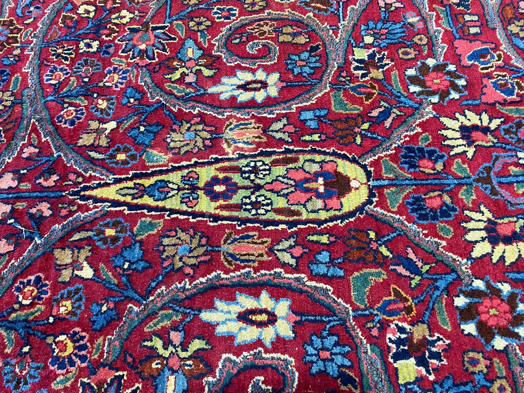 11.6 x 19.5 Antique Persian Khorasan Saber Large Rug SIGNED #F-6620