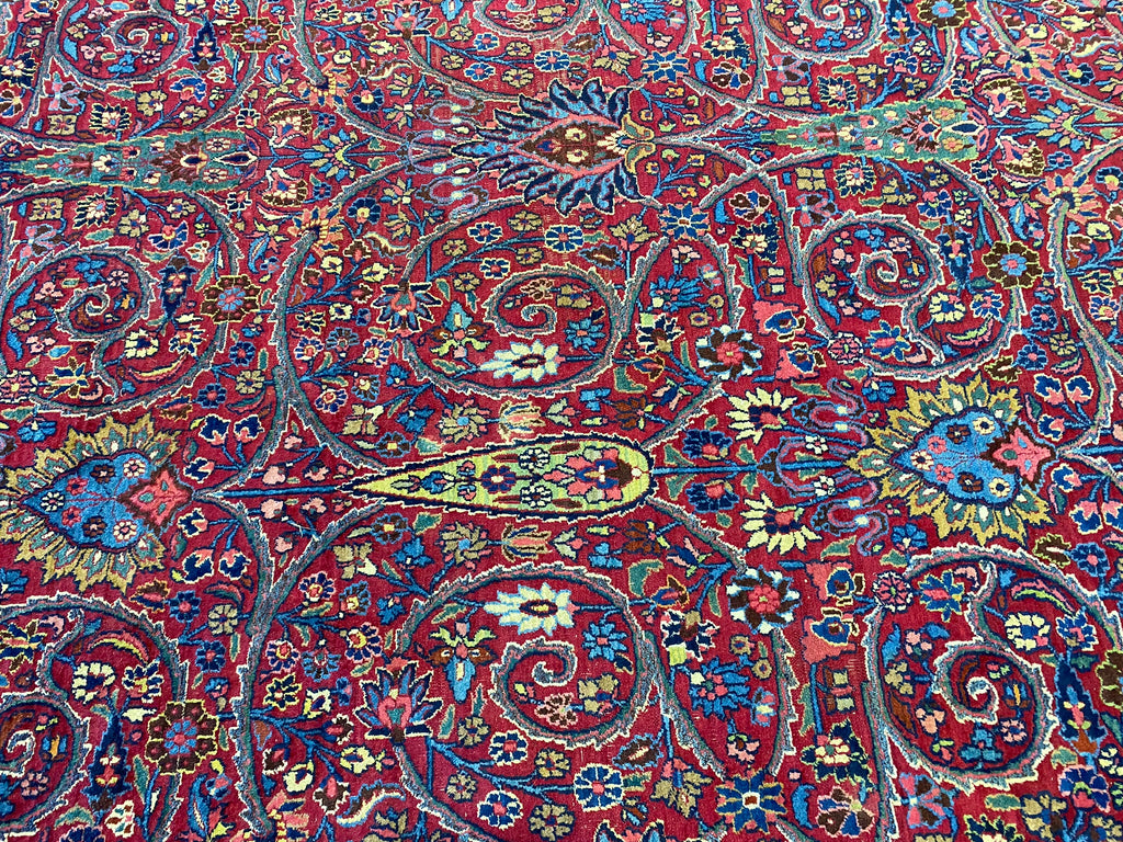 11.6 x 19.5 Antique Persian Khorasan Saber Large Rug SIGNED #F-6620