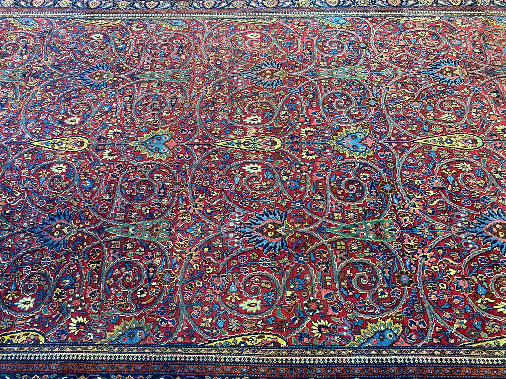 11.6 x 19.5 Antique Persian Khorasan Saber Large Rug SIGNED #F-6620