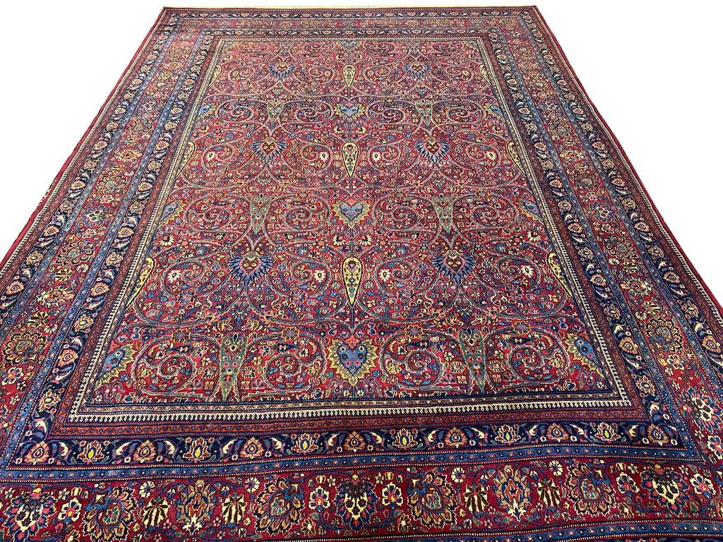 11.6 x 19.5 Antique Persian Khorasan Saber Large Rug SIGNED #F-6620