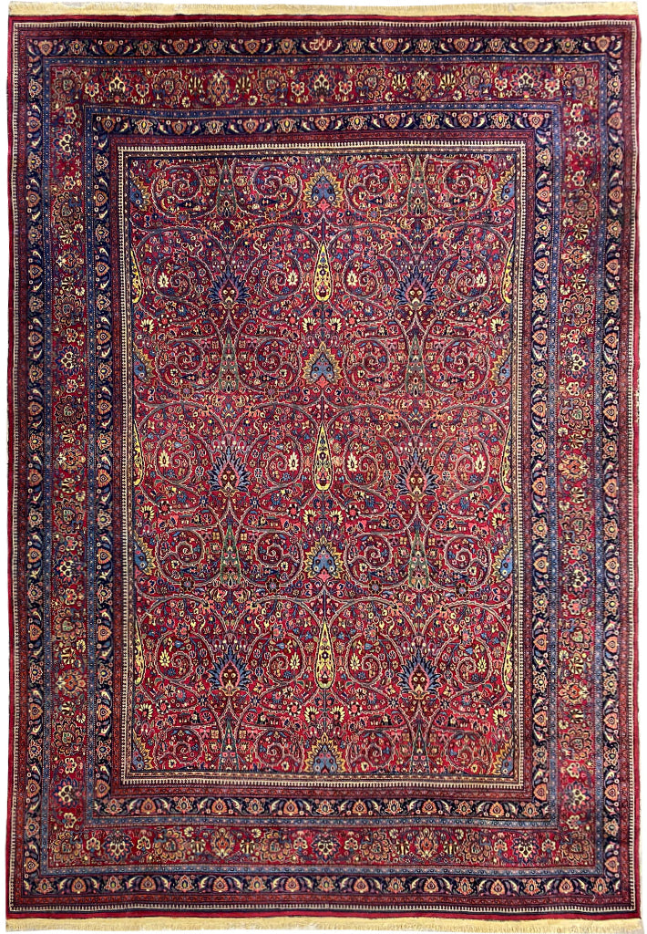 11.6 x 19.5 Antique Persian Khorasan Saber Large Rug SIGNED #F-6620