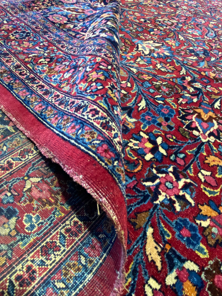 11.11 x 16.2 SIGNED Antique Persian Khorassan Amazing Rug #F-6621