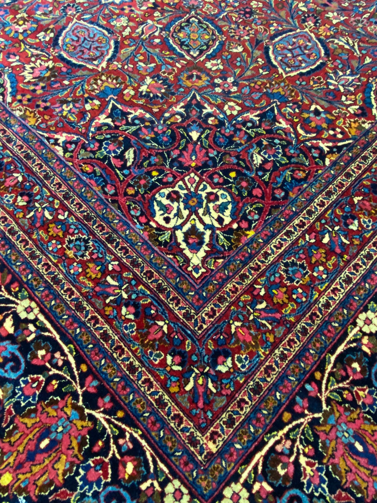 11.11 x 16.2 SIGNED Antique Persian Khorassan Amazing Rug #F-6621
