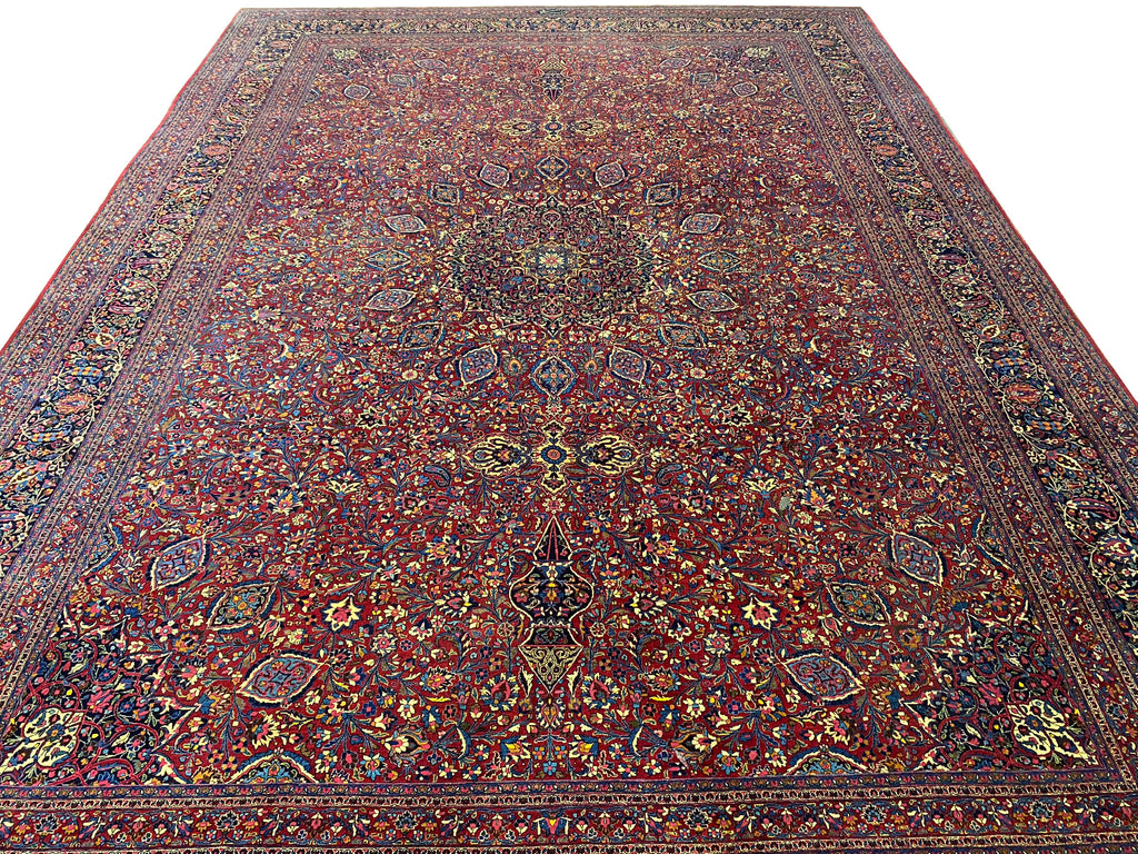 11.11 x 16.2 SIGNED Antique Persian Khorassan Amazing Rug #F-6621