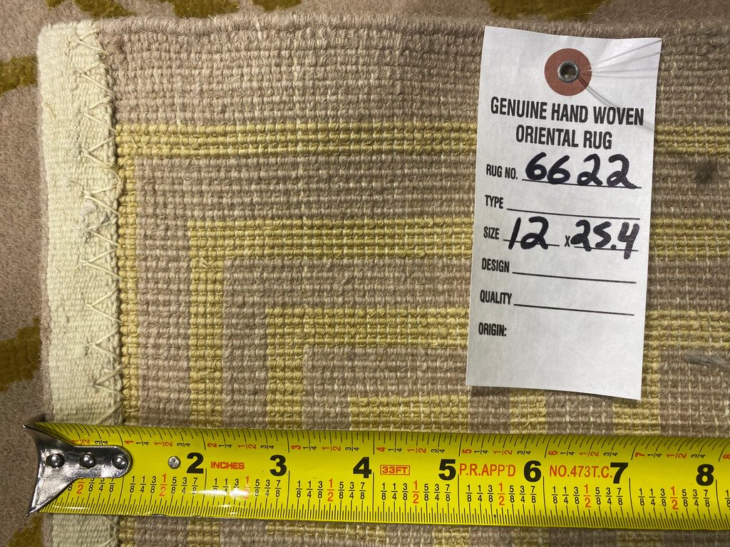 12.0 x 25.4 Amazing Oversize Contemporary Transitional Wool Handmade Nepal Rug #F-6622