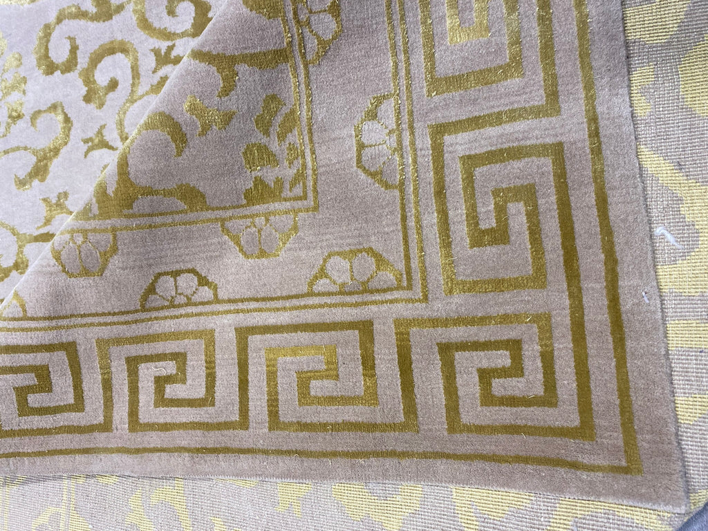 12.0 x 25.4 Amazing Oversize Contemporary Transitional Wool Handmade Nepal Rug #F-6622