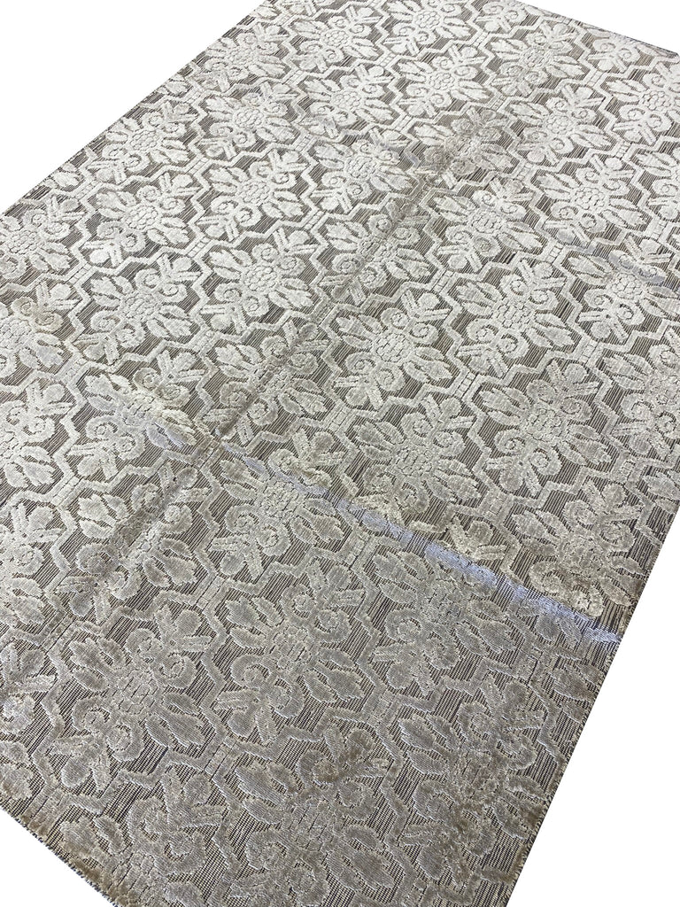 6.1 x 8.9 Handmade Contemporary Wool Rug LIGHT GRAY#F-6624