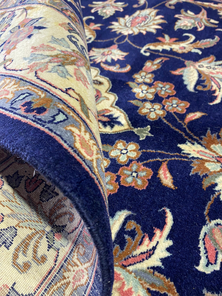 4.7 x 7.3 Fine Handmade Wool Rug Royal Blue Pre-Owned #F-6625