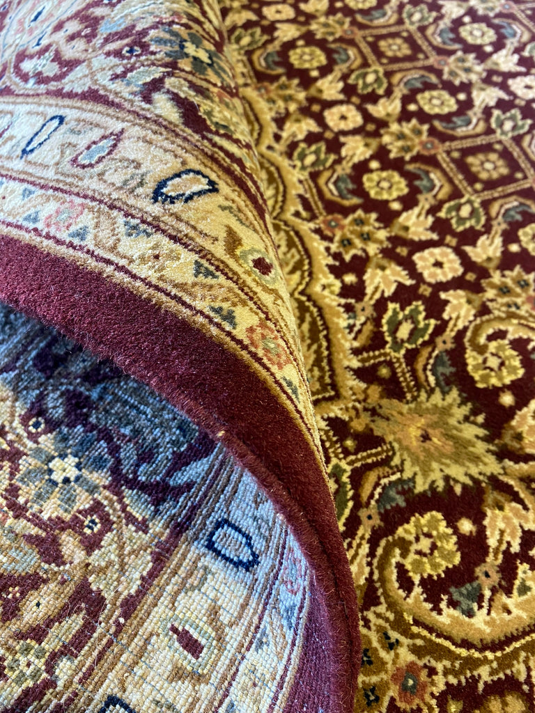 5.9 x 8.9 Fine Wool and Silk Tabriz Mahi Rug Handmade #F-6626