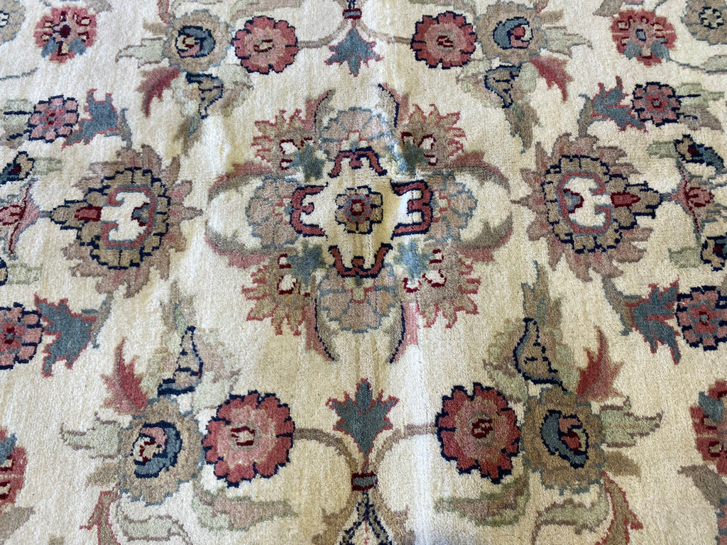 6.0 x 8.6 Fine Handmade Jaipur Rug Dense and Lustrous Wool #PIX-4820