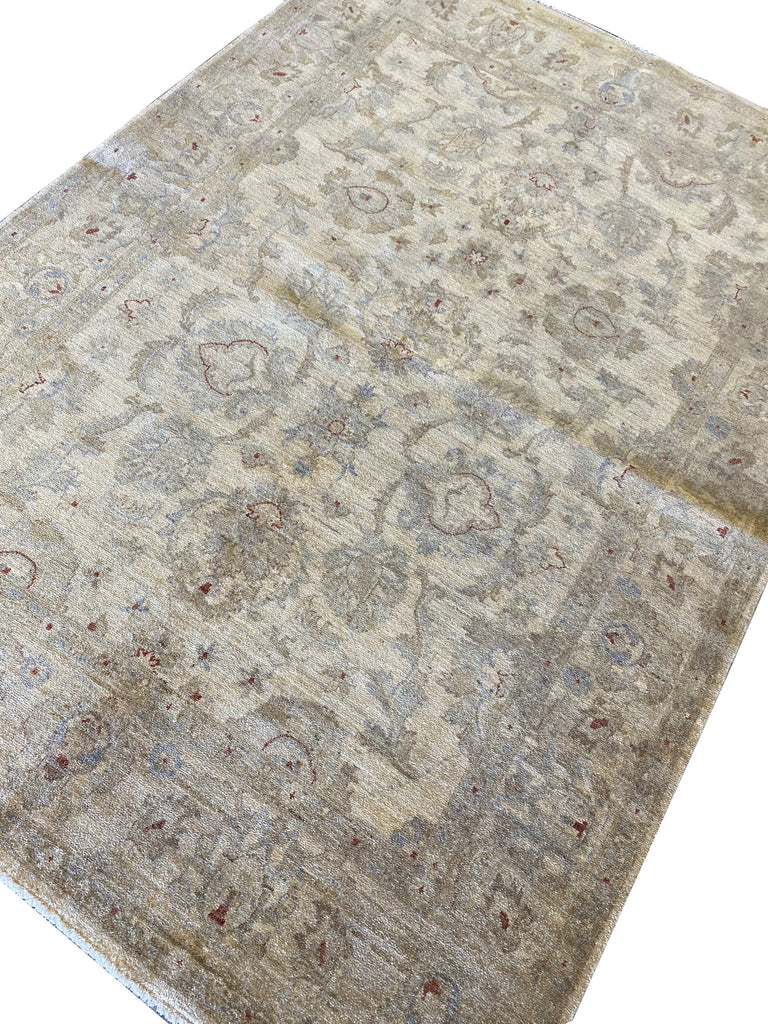 5.10 x 8.0 Choi Peshawar Oushak Rug Handmade Pakistan #F-6627