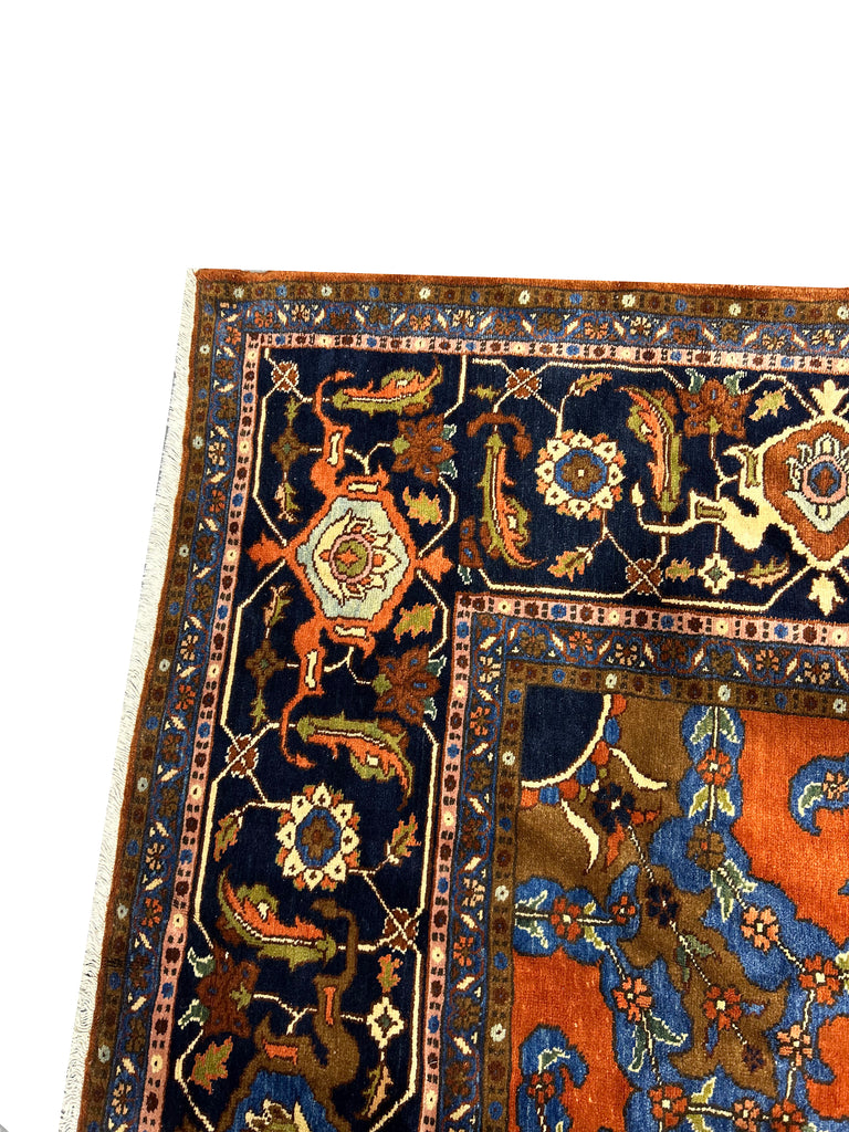 14.2 x 19.2 Large Persian Heriz Unusual Sized Rug DARK BLUE 14389