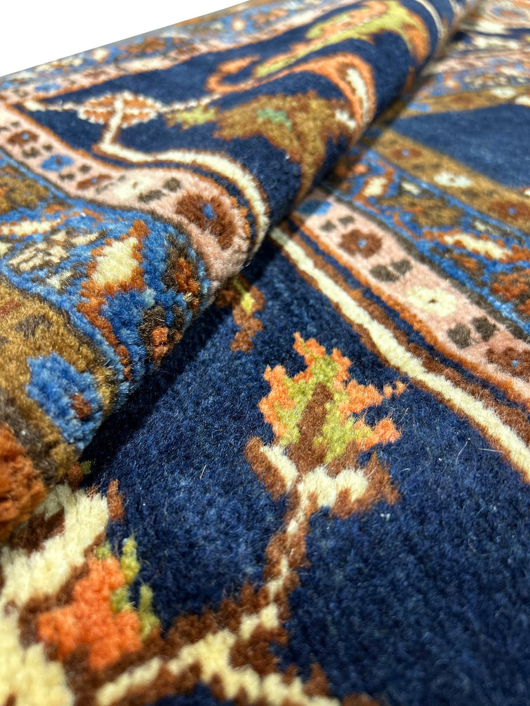 14.2 x 19.2 Large Persian Heriz Unusual Sized Rug DARK BLUE 14389