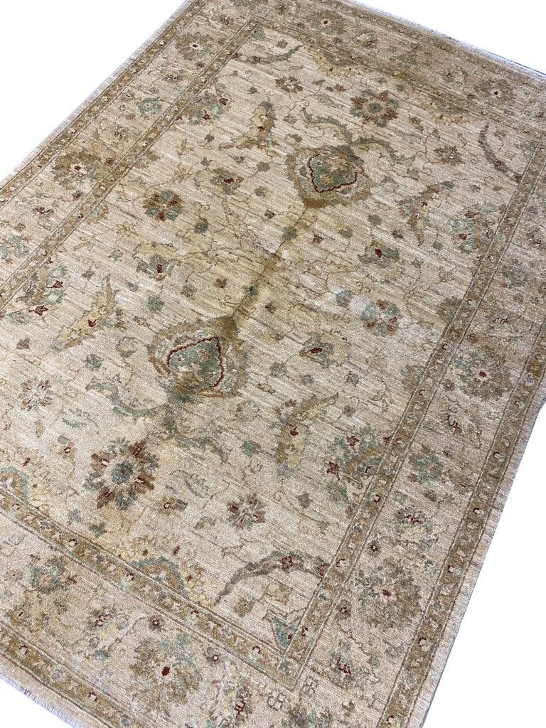 4.10 X 6.9 Chobi Peshawar Ziglar Rug Neutrals #PIX-HT-9484