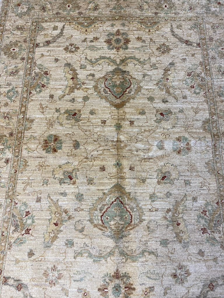 4.10 X 6.9 Chobi Peshawar Ziglar Rug Neutrals #PIX-HT-9484