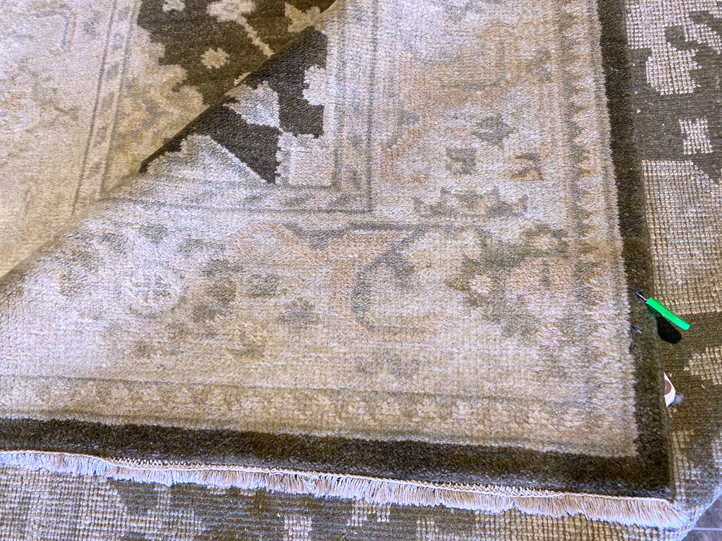 5.10 X 8.6  New Ziglar Chobi Peshawar Rug DARK CHARCOAL GREEN  #PIX-26348