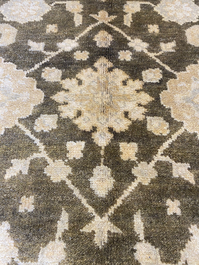 5.10 X 8.6  New Ziglar Chobi Peshawar Rug DARK CHARCOAL GREEN  #PIX-26348