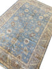 Load image into Gallery viewer, 6.1 x 9.0 New Oushak Rug Handmade Soft Wool Light Blue #F-6633