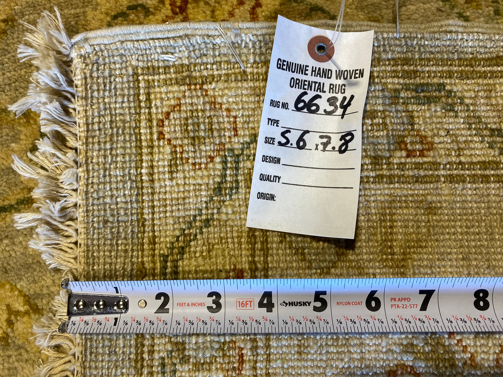 5.6 x 7.8 New handmade Oushak Rug PALE BLUE #F-6634