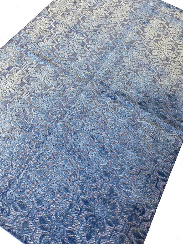 6.1 x 9.0 ROYAL BLUE Contemporary Handmade Rug Bamboo Silk #F-6636