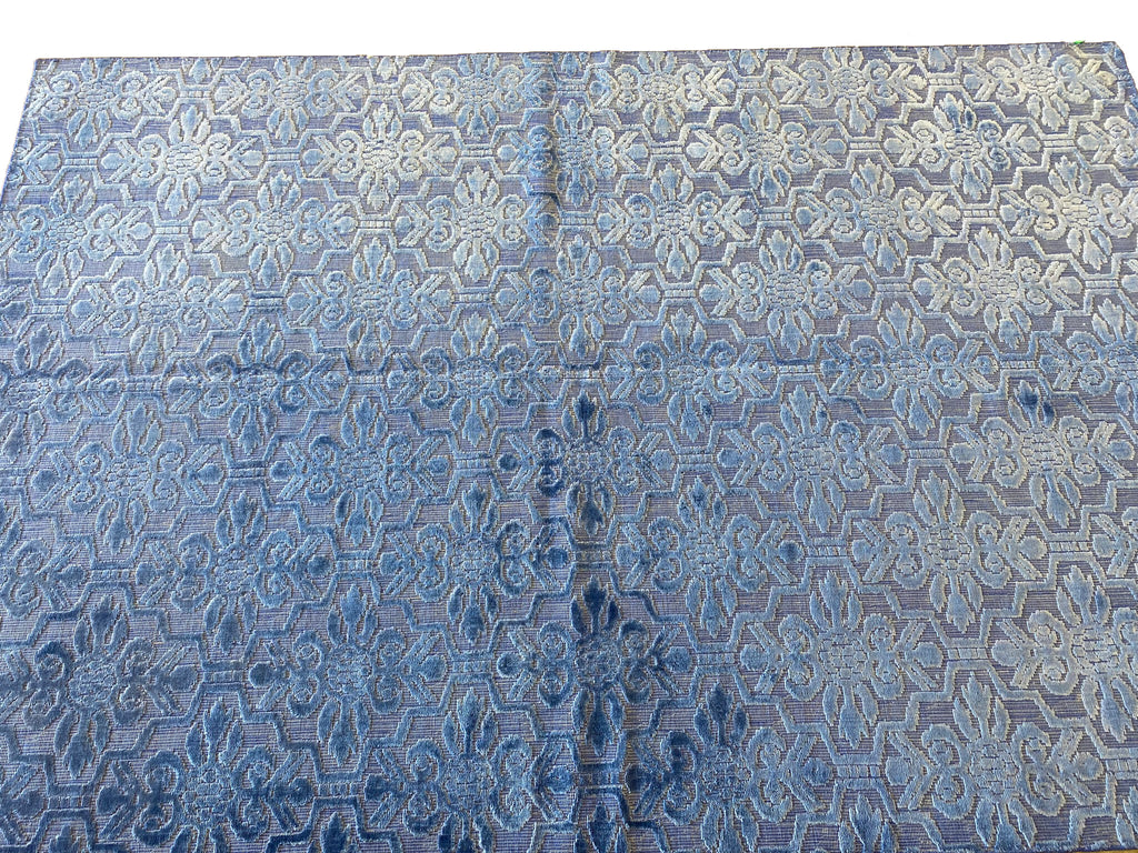 6.1 x 9.0 ROYAL BLUE Contemporary Handmade Rug Bamboo Silk #F-6636