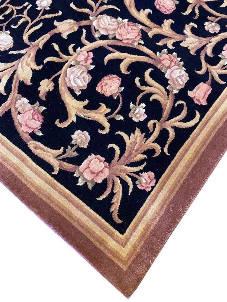 6.6 x 9.10 French Savaneri Handmade Wool Rug #F-6637