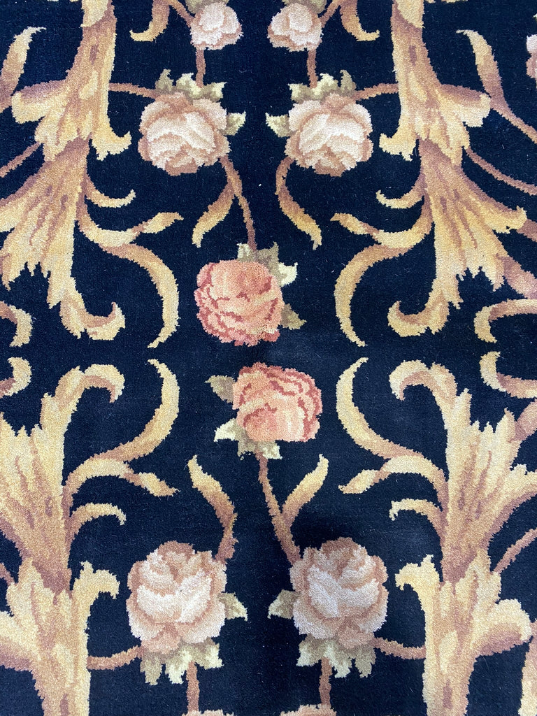 6.6 x 9.10 French Savaneri Handmade Wool Rug #F-6637