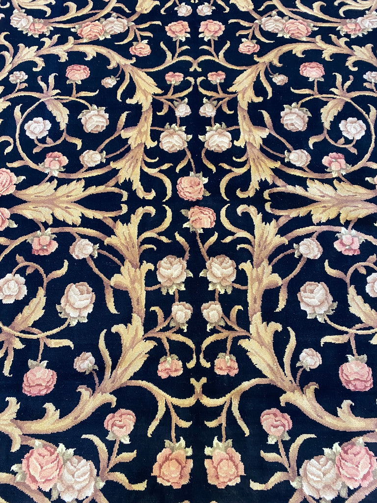 6.6 x 9.10 French Savaneri Handmade Wool Rug #F-6637