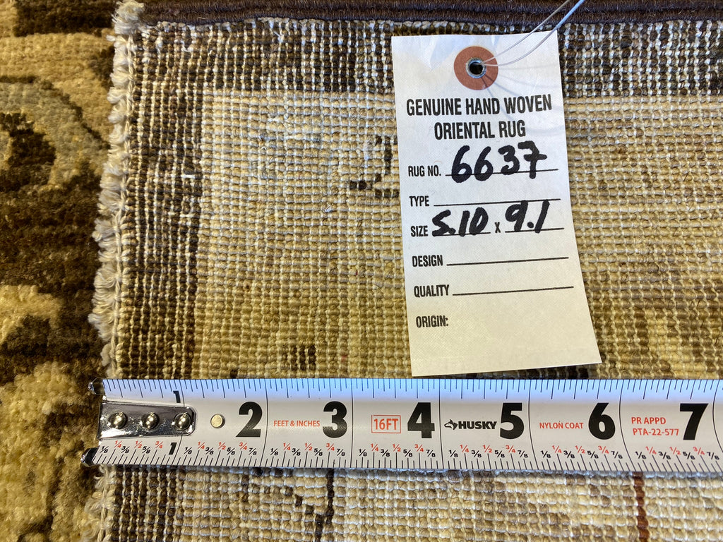 6 x 9 handmade natural Wool Ziglar Rug Chocolate Brown #F-6637B