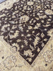 Load image into Gallery viewer, 6 x 9 handmade natural Wool Ziglar Rug Chocolate Brown #F-6637B