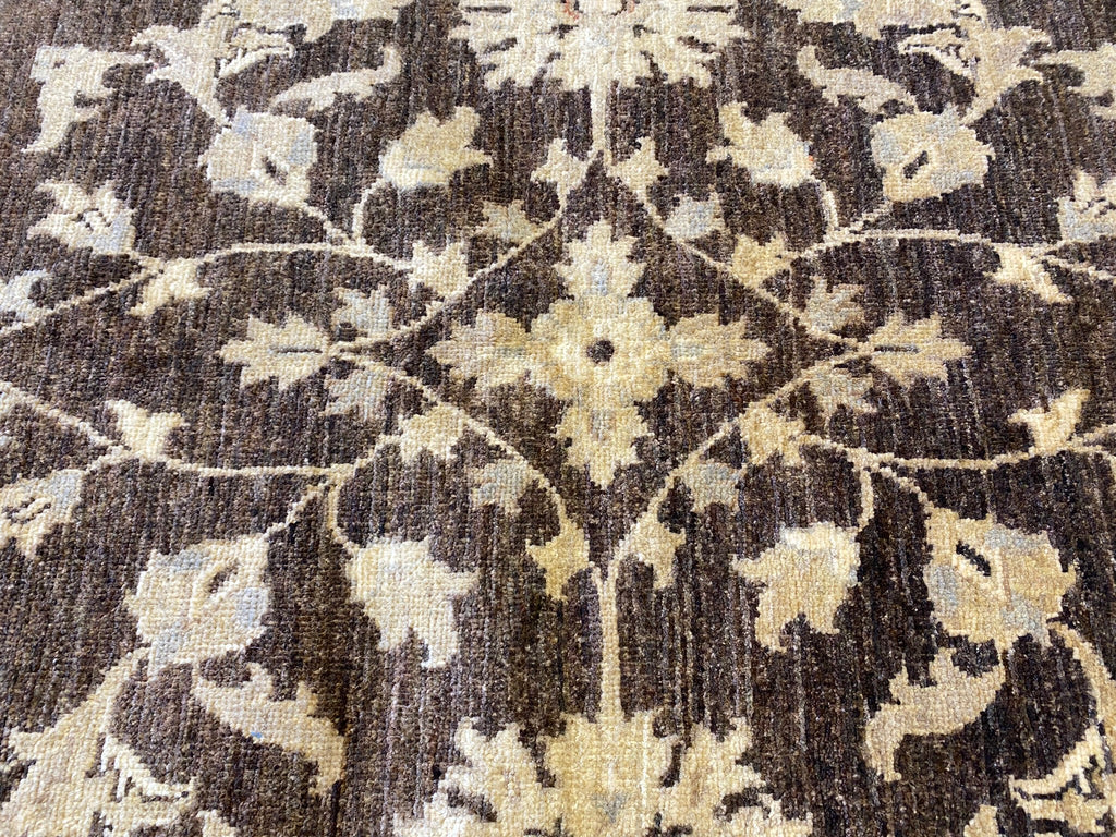 6 x 9 handmade natural Wool Ziglar Rug Chocolate Brown #F-6637B
