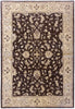 Load image into Gallery viewer, 6 x 9 handmade natural Wool Ziglar Rug Chocolate Brown #F-6637B