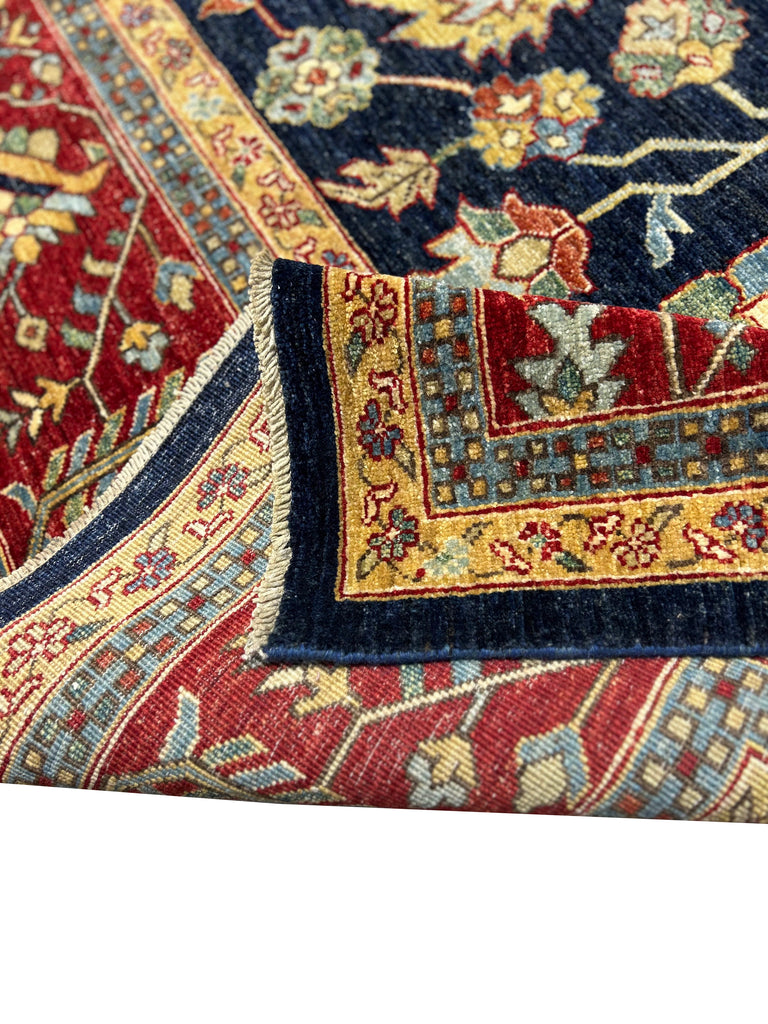 10 x 16.4 Fine Quality Ghazni Wool Soft Silky Royal Blue Ziglar LARGE Rug #PIX-26330