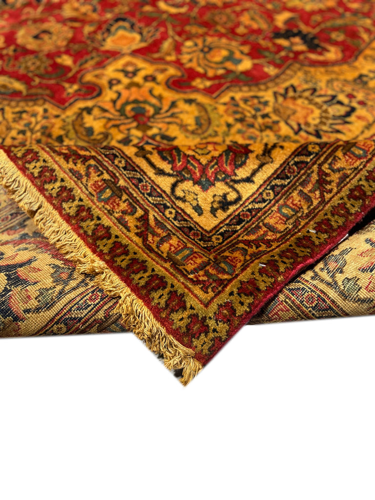 11.3 x 14.6 Semi-Antique Persian Tabriz Rug 1970s #375