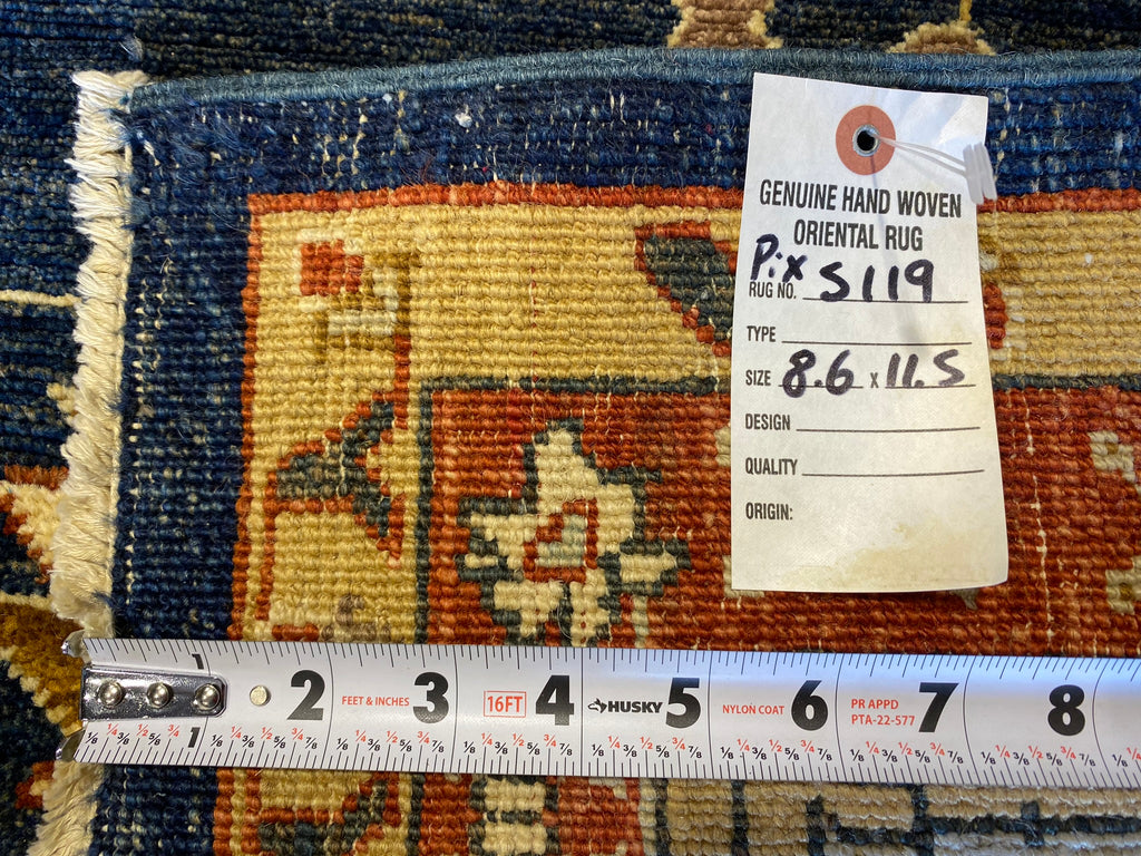 8.6 x 11.5 BLUE Quality Agra Rug #PIX-5119