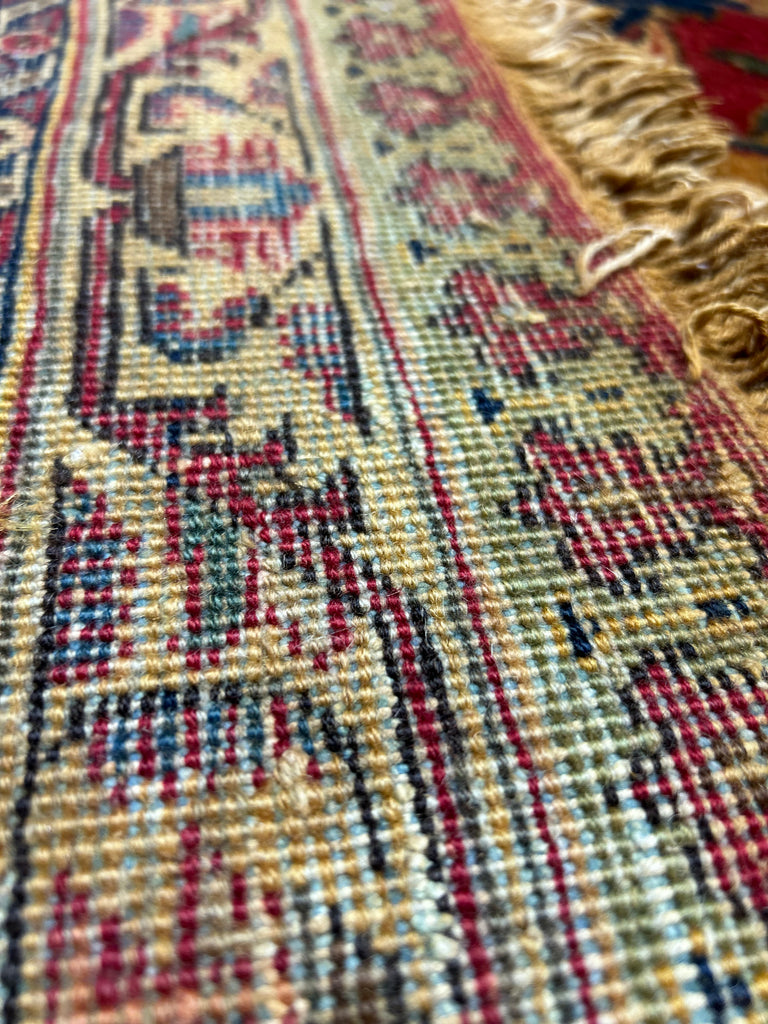 11.3 x 14.6 Semi-Antique Persian Tabriz Rug 1970s #375