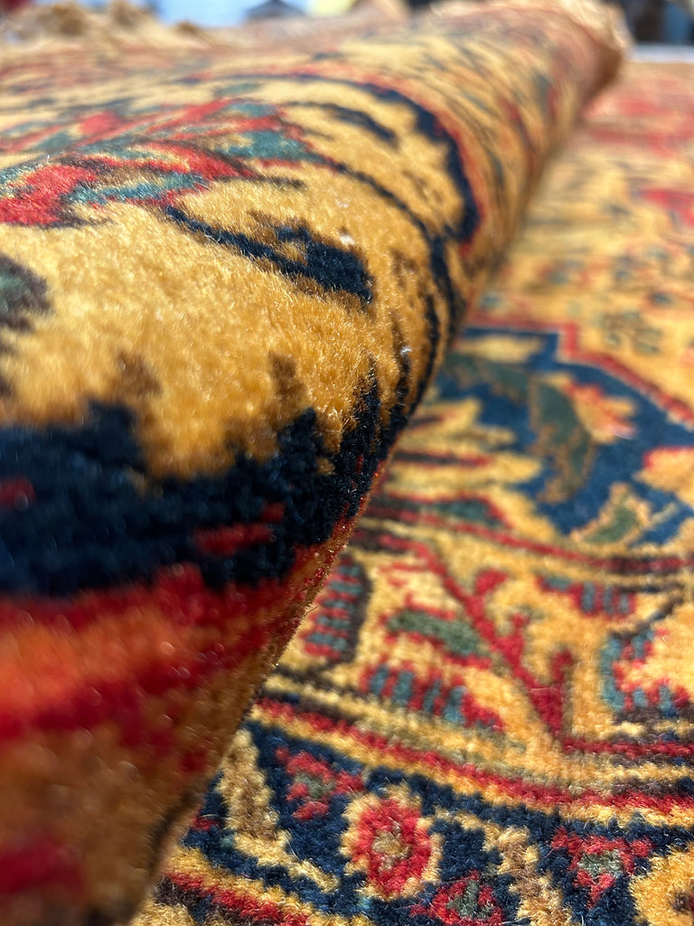 11.3 x 14.6 Semi-Antique Persian Tabriz Rug 1970s #375